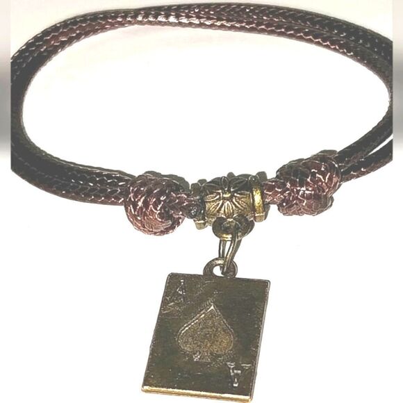 Hand crafted unisex Brown Ace bracelet - Picture 5 of 10
